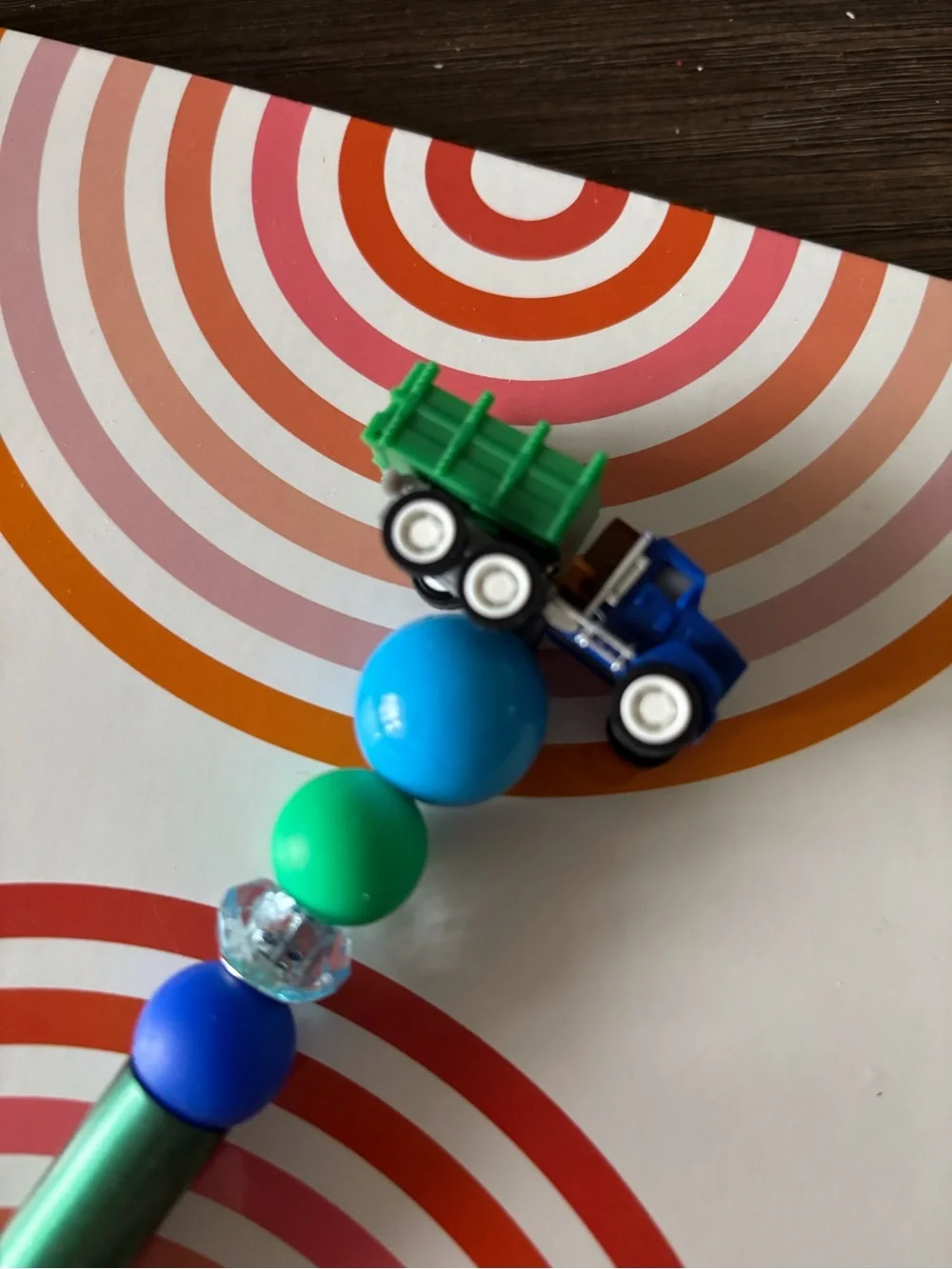 Large Trucks: Hay Truck Handmade Beaded Pen